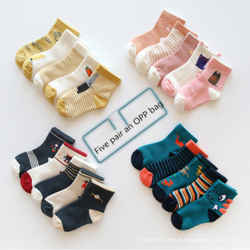 2020 Großhandel Neugeborene Baby Kinder Kinder Crew Socken 100% Bio -Baumwollbaby Socken Kindersocken für Koreanisch